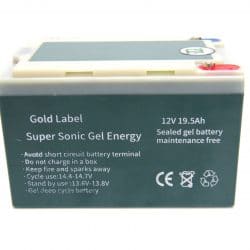 סוללה ג'ל (מצבר) 12V אמפר 19.5 מתאם לקורקינט